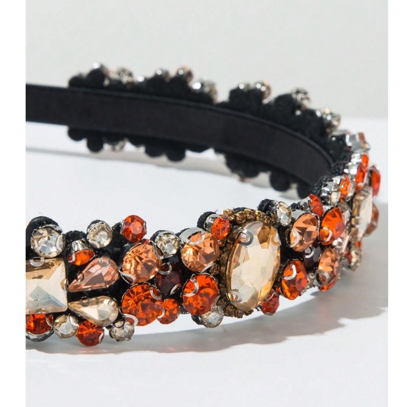 Luxe Rhinestone Statement Party Evening Holiday Headband - Picture 3 of 6